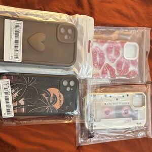 Stylish Phone Case Set - Black, Pink, Brown- iPhone 11